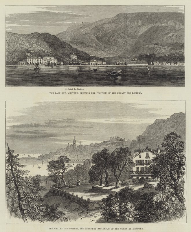 Croquis de Menton (gravure) - English School
