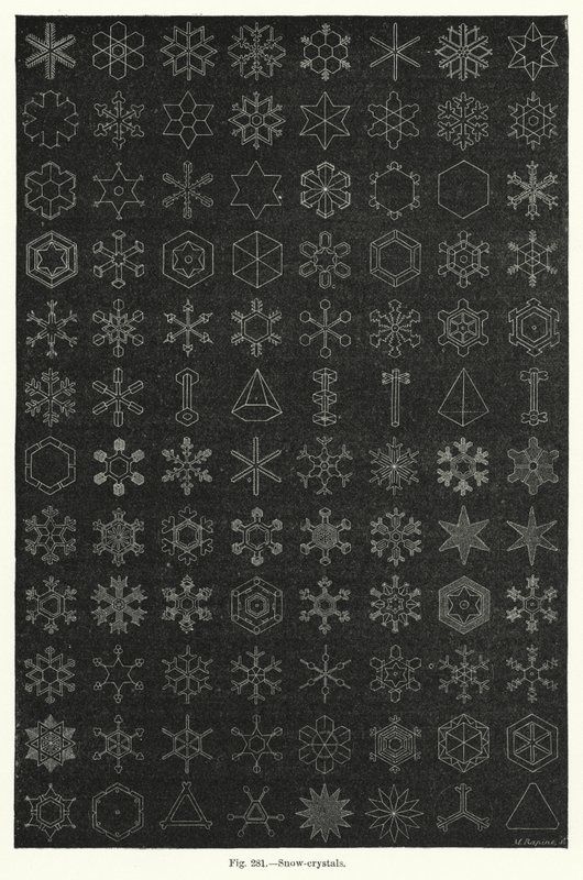 Cristaux de neige (gravure) - English School
