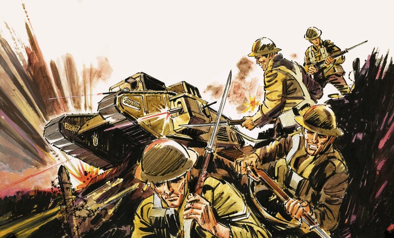 Soldats et char - English School