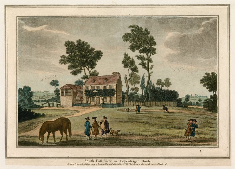 Vue sud-est de Copenhagen House, Londres - English School