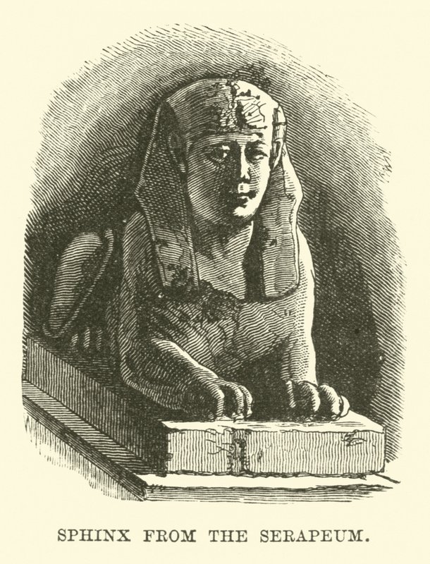 Sphinx depuis le Sérapéum - English School