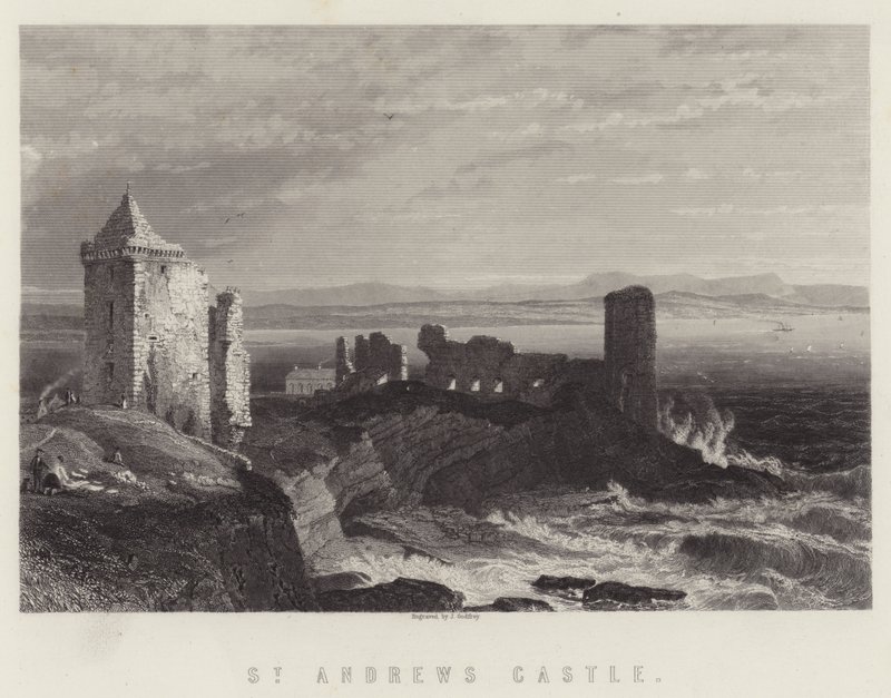 Château de St Andrews (gravure) - English School