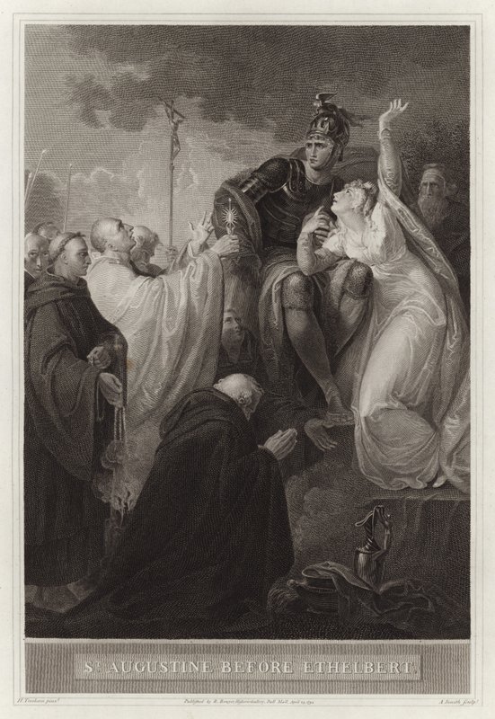 Saint Augustin devant Ethelbert - English School