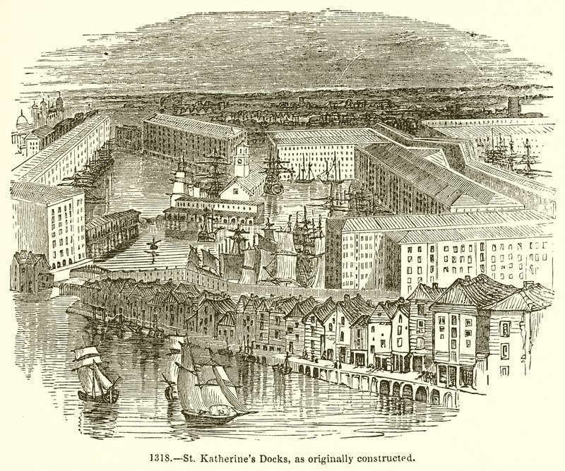 Docks de St. Katherines, tels qu