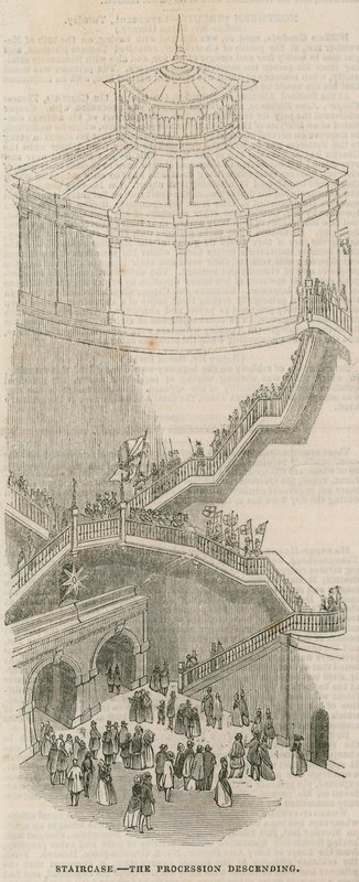 Escalier par lequel la procession est descendue - English School