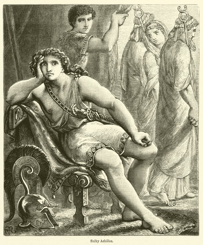 Achille boudeur (gravure) - English School