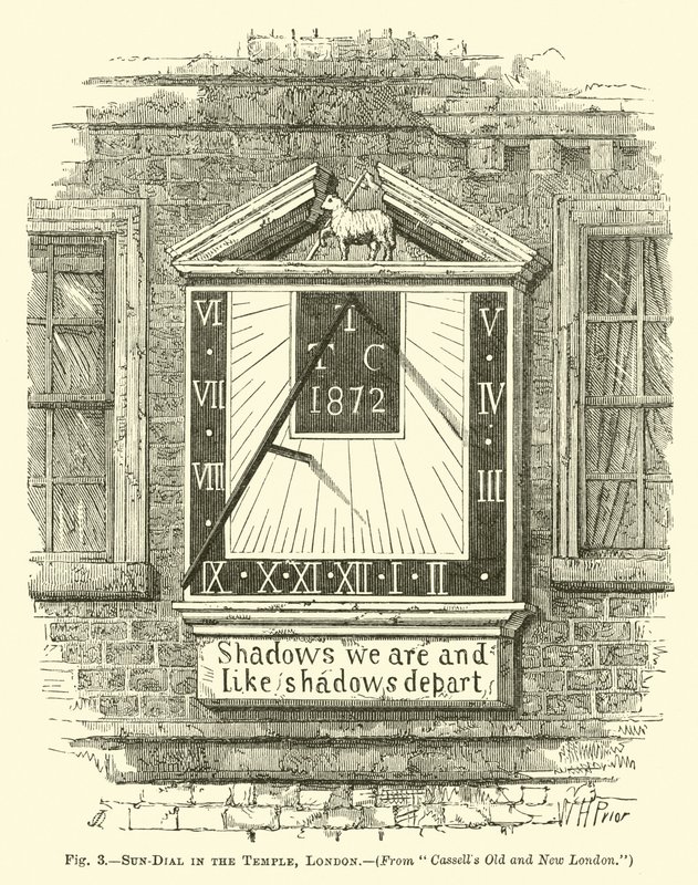 Cadran solaire dans le Temple, Londres - English School