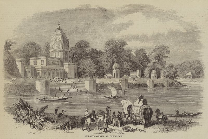 Surseya-Ghaut à Cawnpore (gravure) - English School