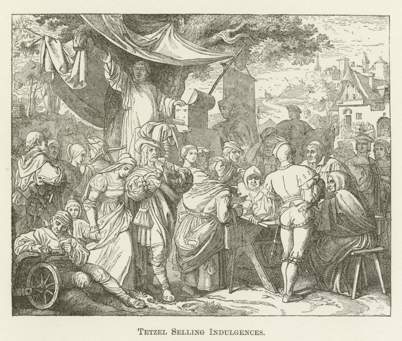 Tetzel vend des indulgences - English School