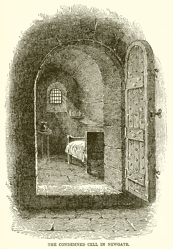 La cellule des condamnés à Newgate - English School
