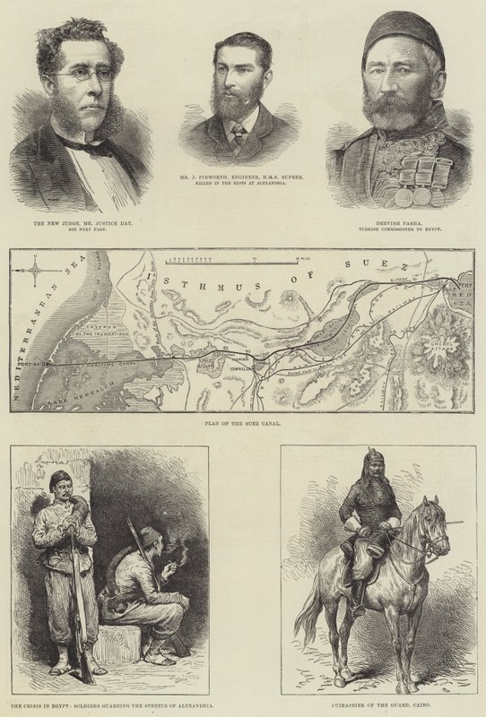 La crise en Égypte (gravure) - English School