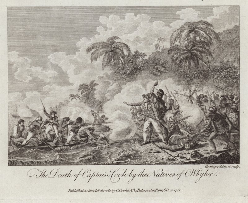 La mort du capitaine Cook - English School
