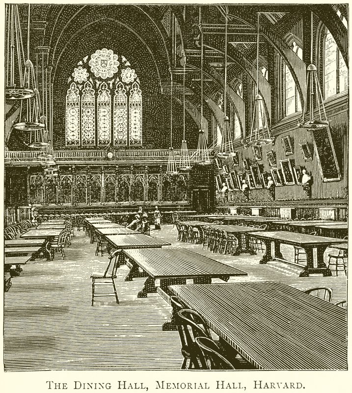 La salle à manger, Memorial Hall, Harvard - English School