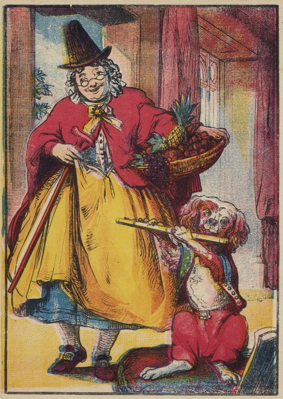 Le chien jouant de la flûte - English School