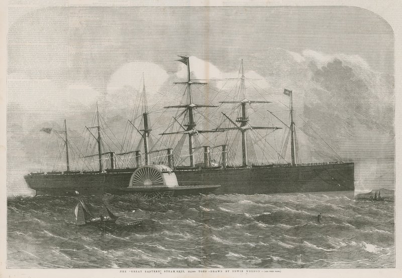 Le navire à vapeur Great Eastern - English School