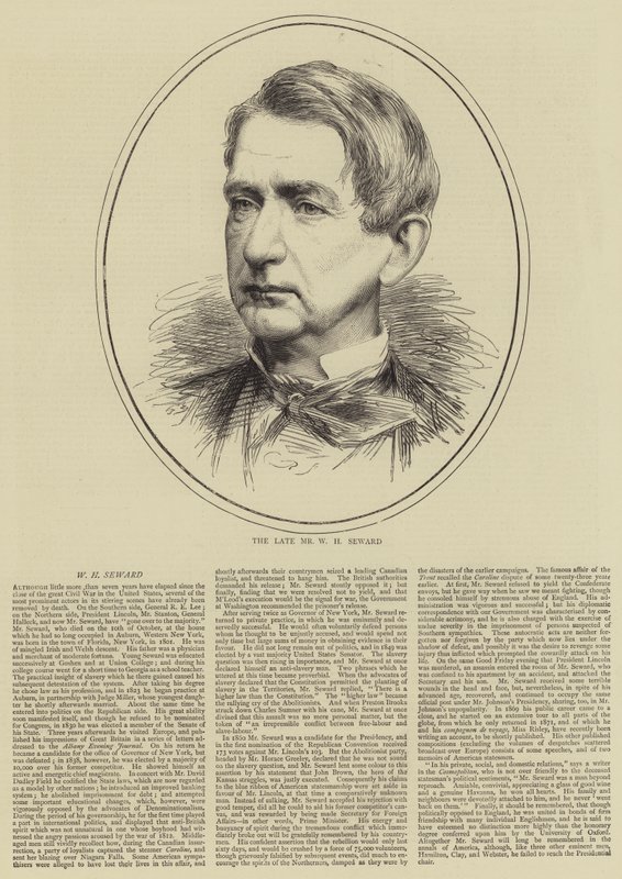 Feu M. W H Seward (gravure) - English School
