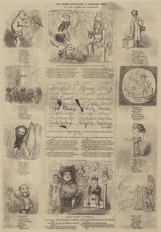 Les expositions de Londres pendant la semaine de Noël (gravure) - English School