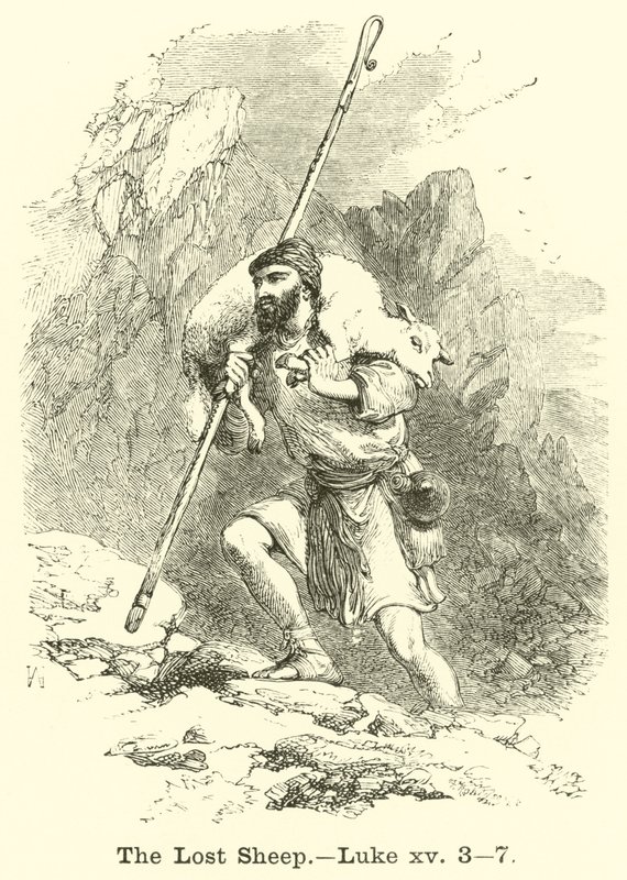 La brebis perdue, Luc, xv, 3, 7 - English School