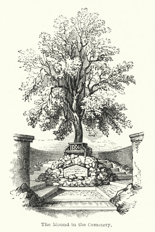 Le Monticule dans le Cimetière (gravure) - English School