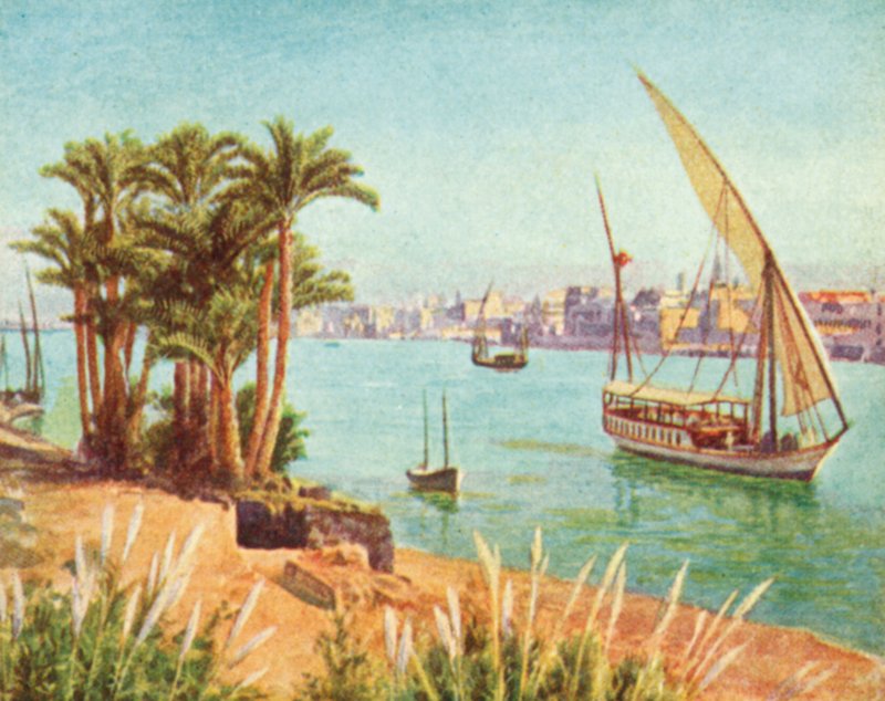 Le Nil, vue près du Caire - English School