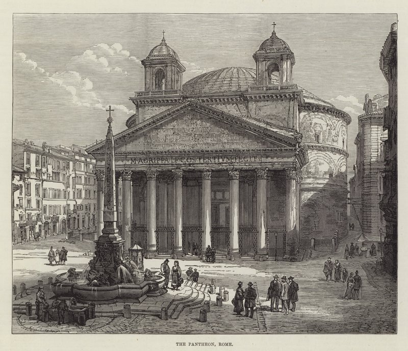 Le Panthéon, Rome (gravure) - English School