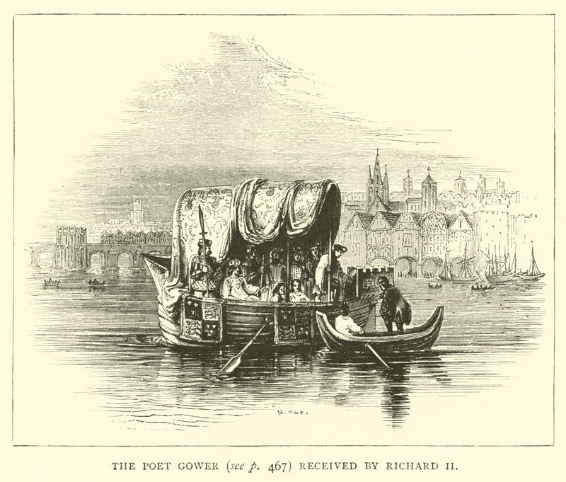 Le poète Gower reçu par Richard II - English School