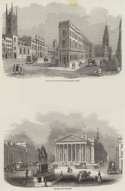 La Bourse royale (gravure) - English School