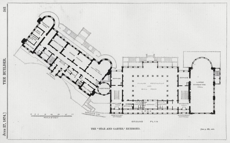 Le "Star and Garter," Richmond (gravure) - English School