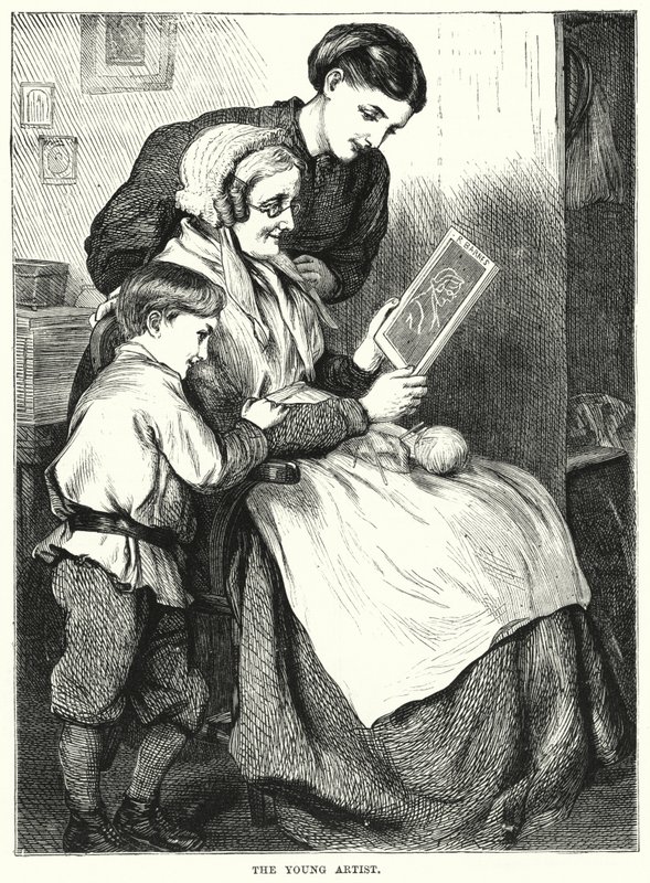 Le jeune artiste (gravure) - English School