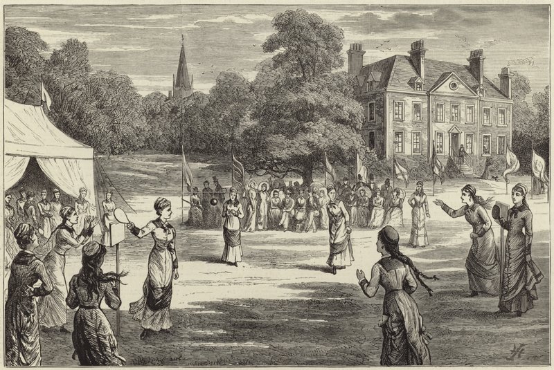 Le jeu national ancien de stoolball - English School