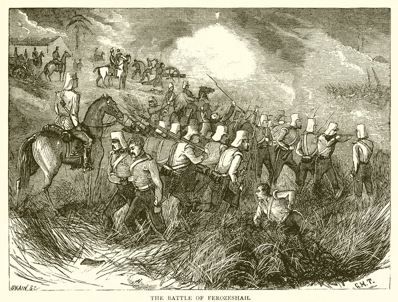 La bataille de Ferozeshah (1845) - English School