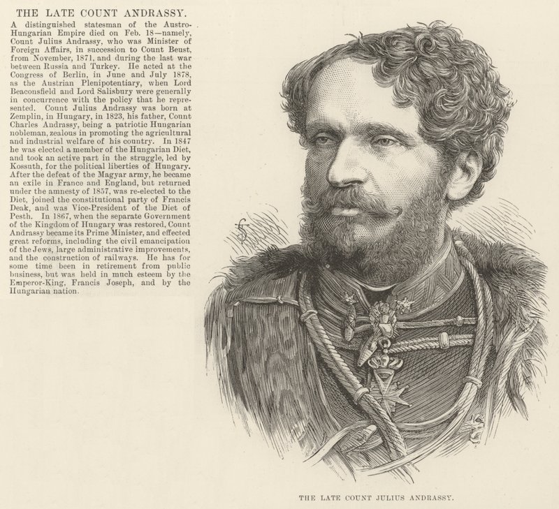 Feu le comte Julius Andrassy (gravure) - English School