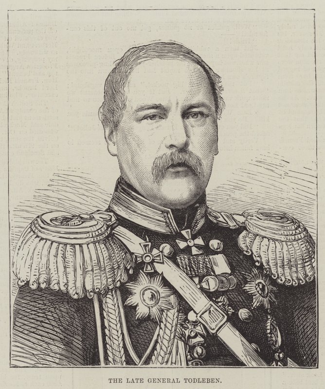 Feu le général Todleben (gravure) - English School