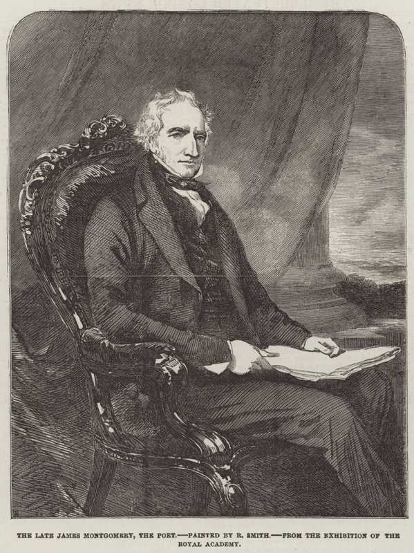 Feu James Montgomery, le poète (gravure) - English School