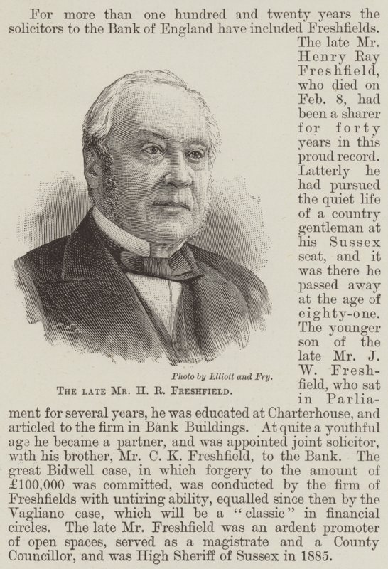 Feu M. H R Freshfield (gravure) - English School