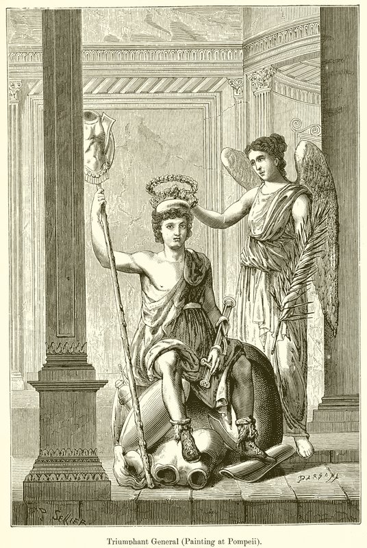 Général triomphant (peinture à Pompéi) - English School