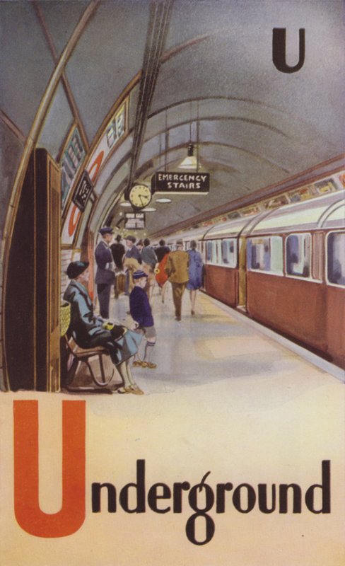 U, Métro (lithographie en couleur) - English School