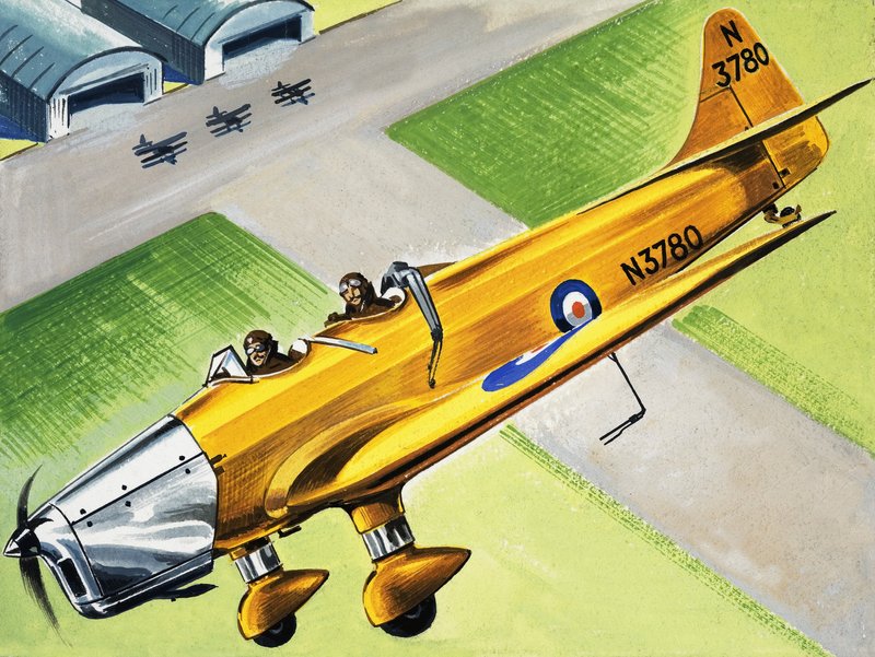 Avion non identifié survolant des hangars - English School