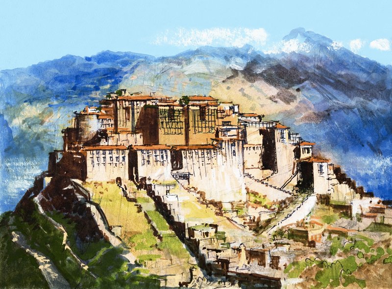 Site non identifié, peut-être le Tibet - English School