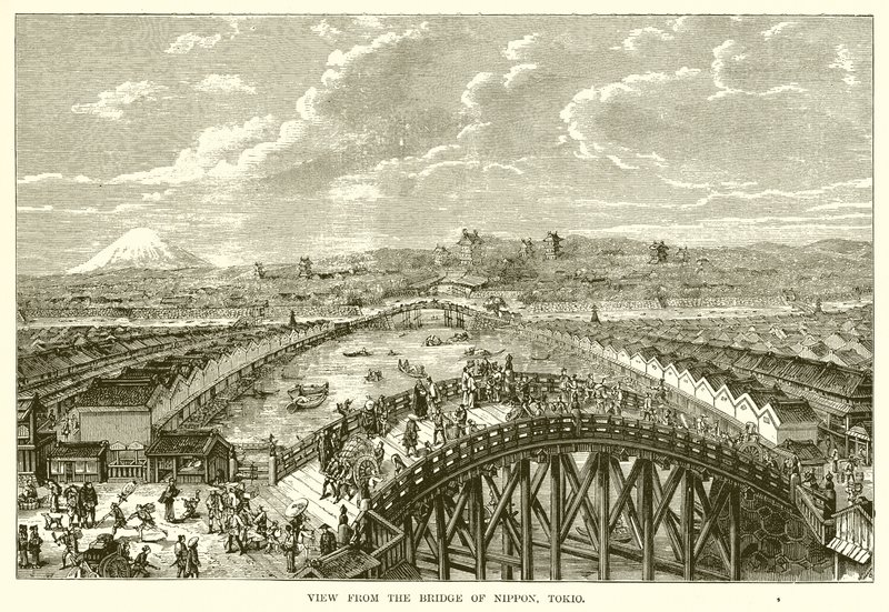 Vue du pont de Nippon, Tokyo - English School