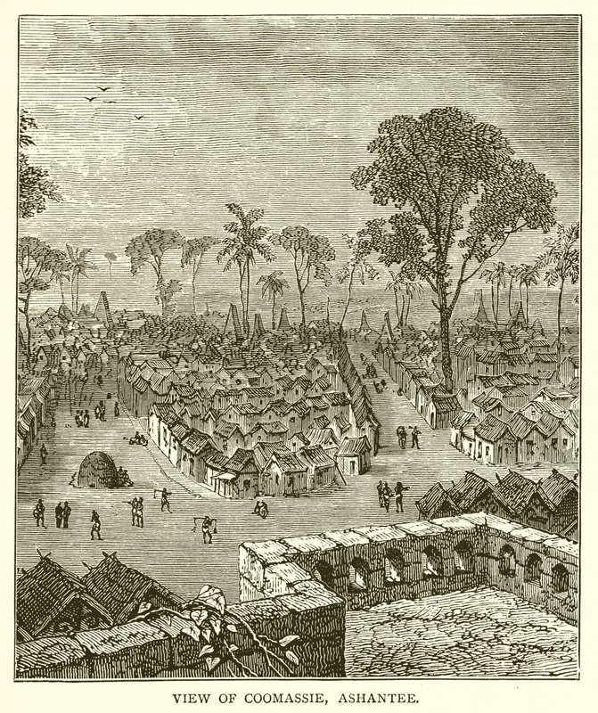 Vue de Coomassie, Ashantee - English School