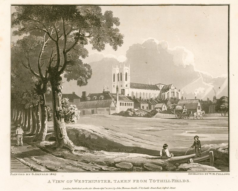 Vue de Westminster depuis Tothill Fields - English School