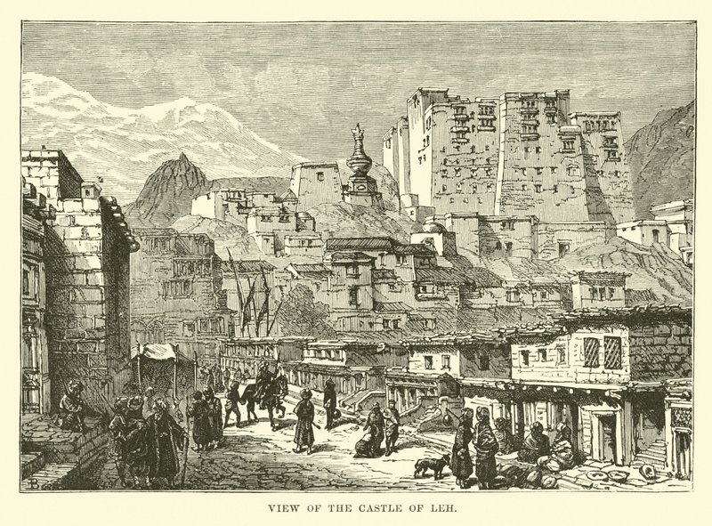 Vue du château de Leh - English School