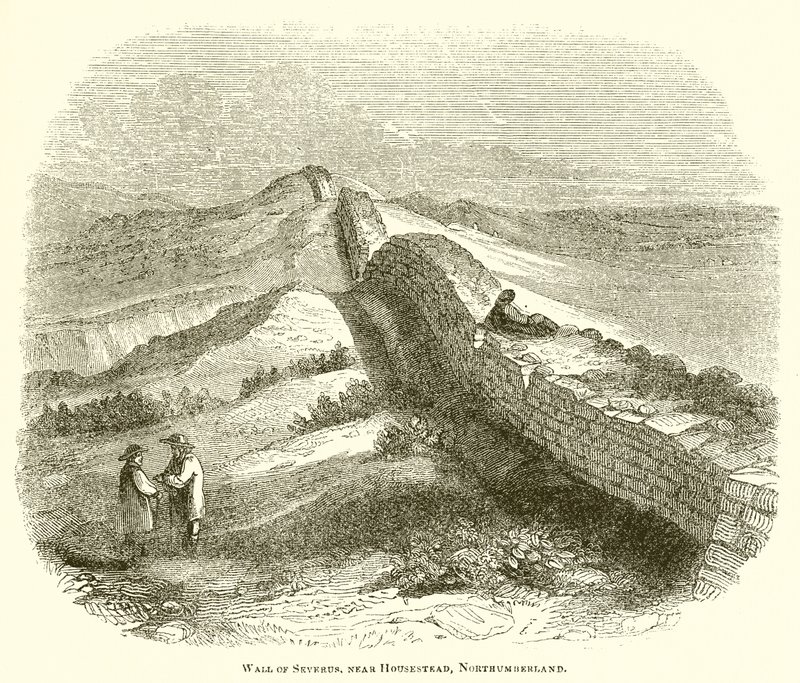 Mur de Sévère, près de Housestead, Northumberland - English School
