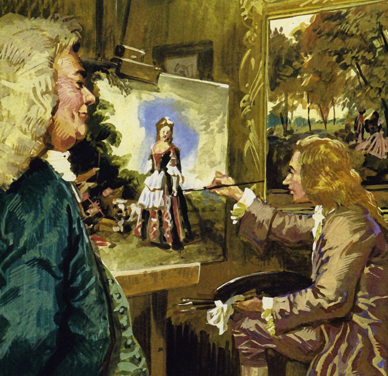 Watteau peignant La Danse - English School