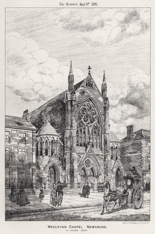 Chapelle Wesleyenne, Newcross (gravure) - English School