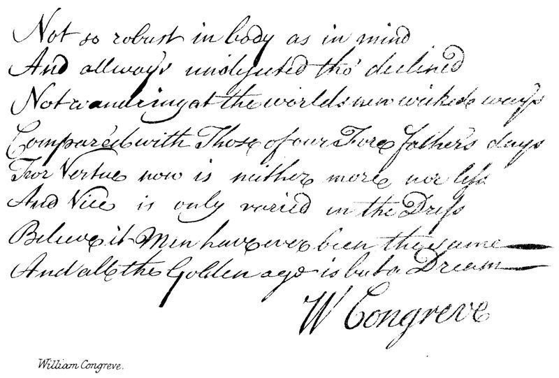 William Congreve - English School