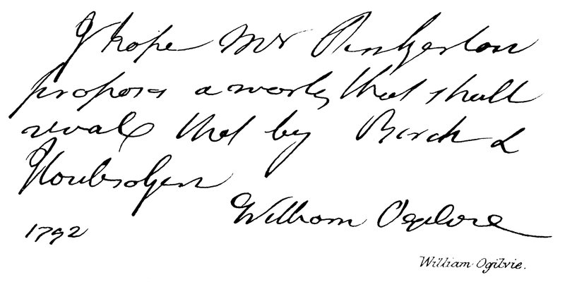 William Ogilvie - English School