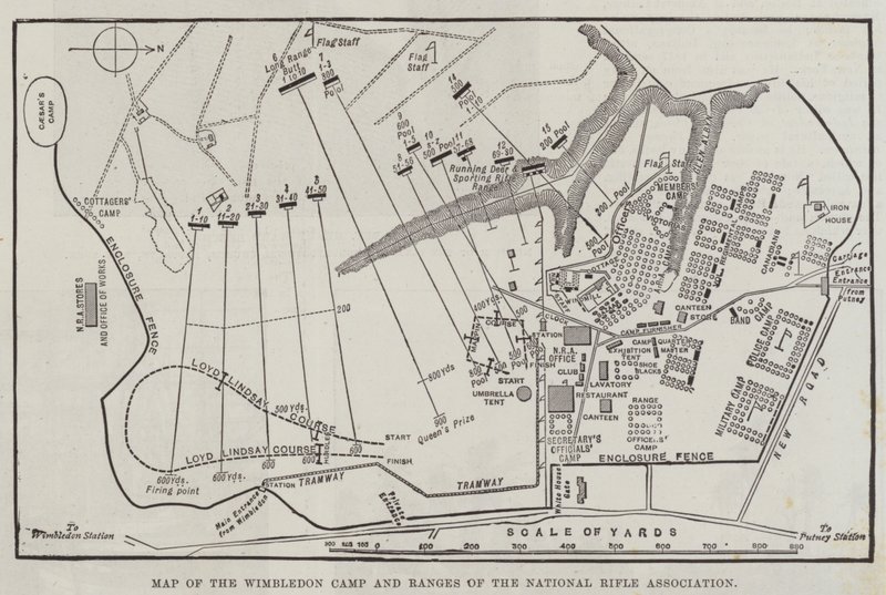 Camp de Wimbledon (gravure) - English School