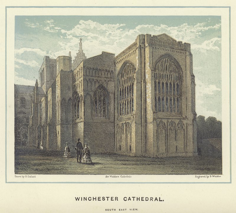 Cathédrale de Winchester, vue sud-est - English School